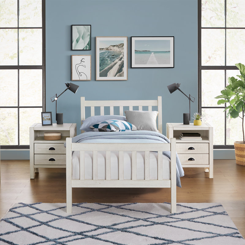 Ensemble de chambre à coucher 3 pièces avec tables de chevet Windsor, Simple