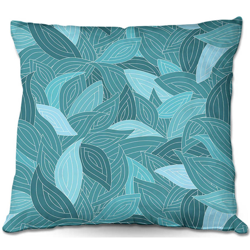 Julia Grifol Floral Reversible Throw Pillow, 18" x 18", Teal