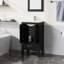 Armoire de salle de bain avec meuble-lavabo noir à motif ondulé à grain d'eau noir Goodyo