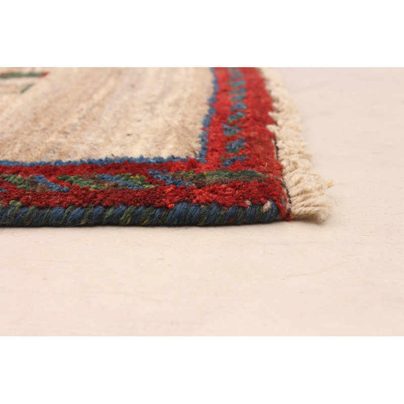 Tapis Helbe Gabbeh beige 3 pi 7 po x 4 pi 6 po