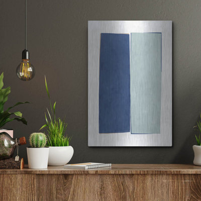 'Monolithic 1 Blue' by Mike Schick Metal Wall Art