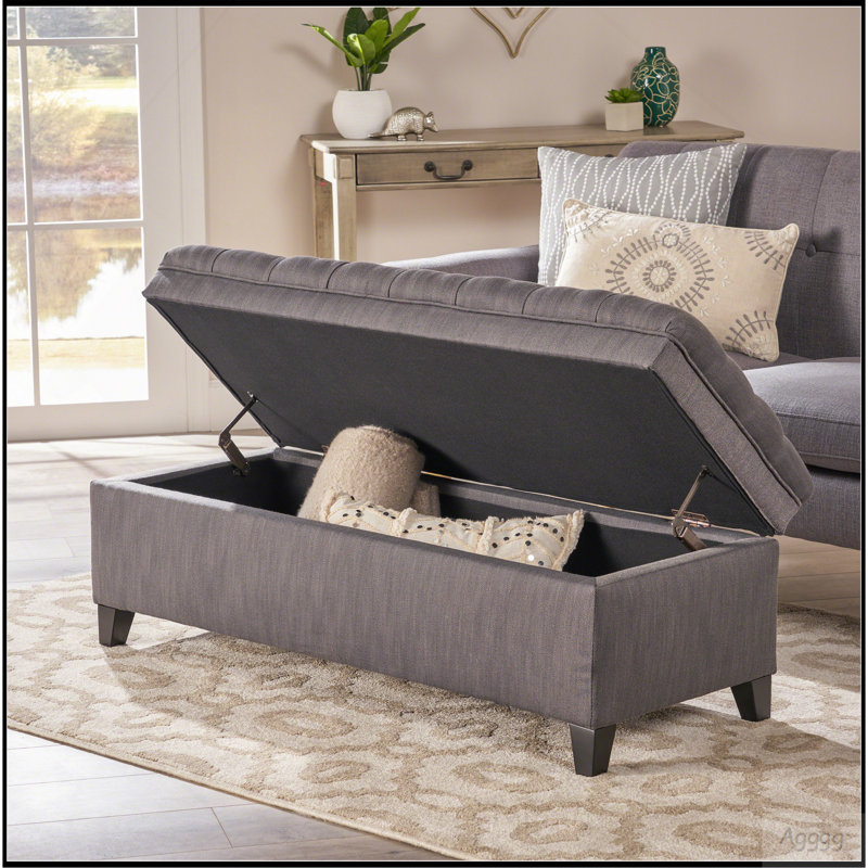 OTTOMAN DE RANGEMENT JULiana, Gris