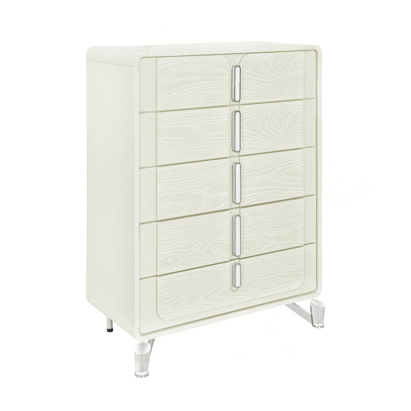 Vertical Chest With Aligned Handle Design & Smooth Panel Finish
