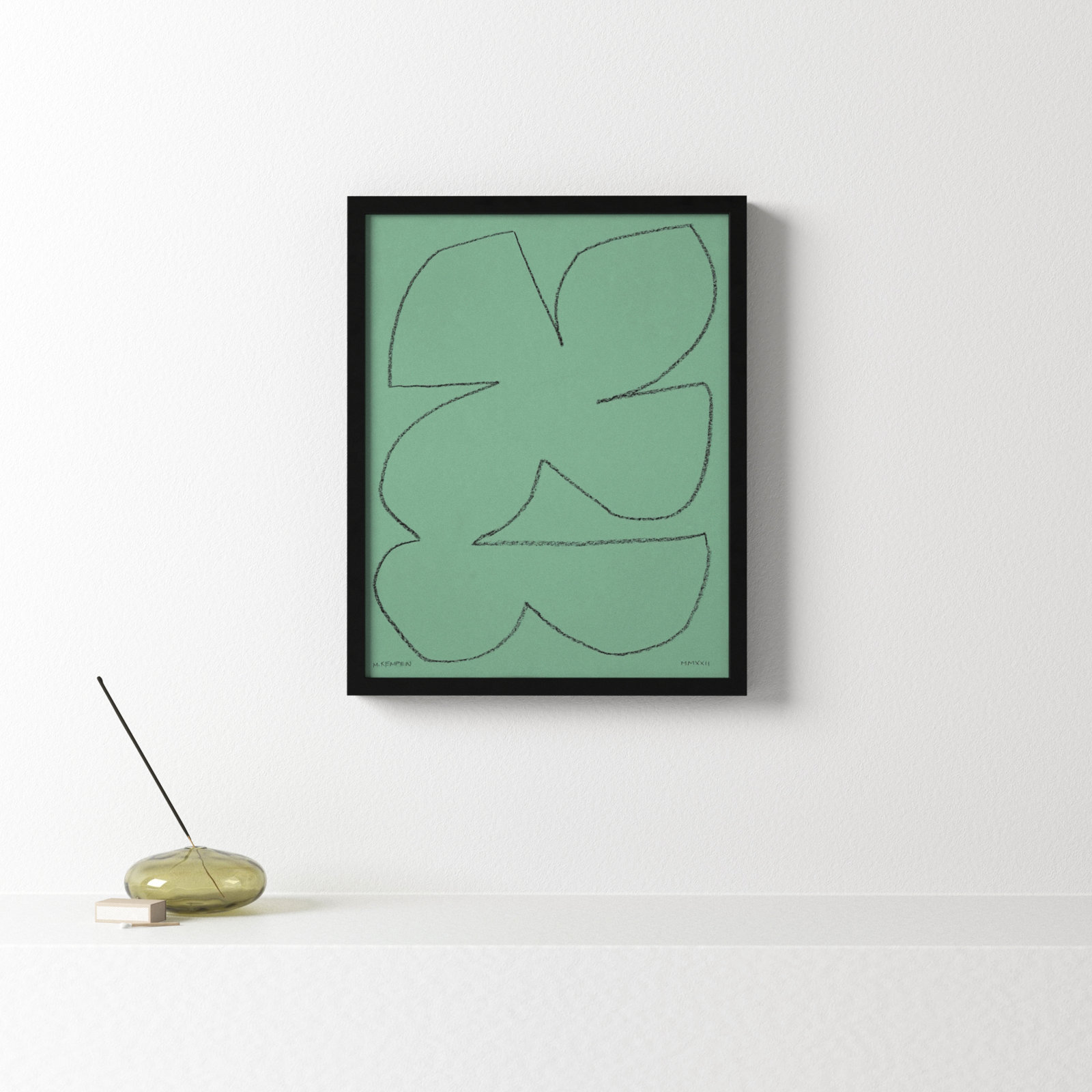 Sage 1 by Michael Kempen, Black Framed, 16" W x 20" H