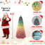 6Ft Rainbow Gradient Flocked PVC Christmas Tree With Metal Stand-2030024105