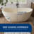 Forma 65'' Freestanding Bathtub Solid Surface Deep Soaking Tubs Double Slippers-117163676