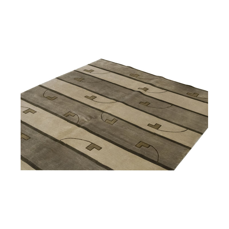 Wool Striped Area Rug