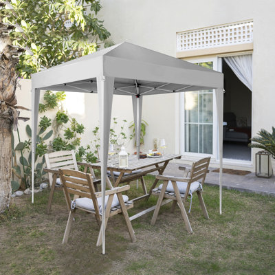 Tente pliante portative, auvent incliné imperméable en tissu Oxford sans parois latérales, structure en acier thermolaqué, peu encombrante, facile à assembler et à l'abri du soleil pour la maison