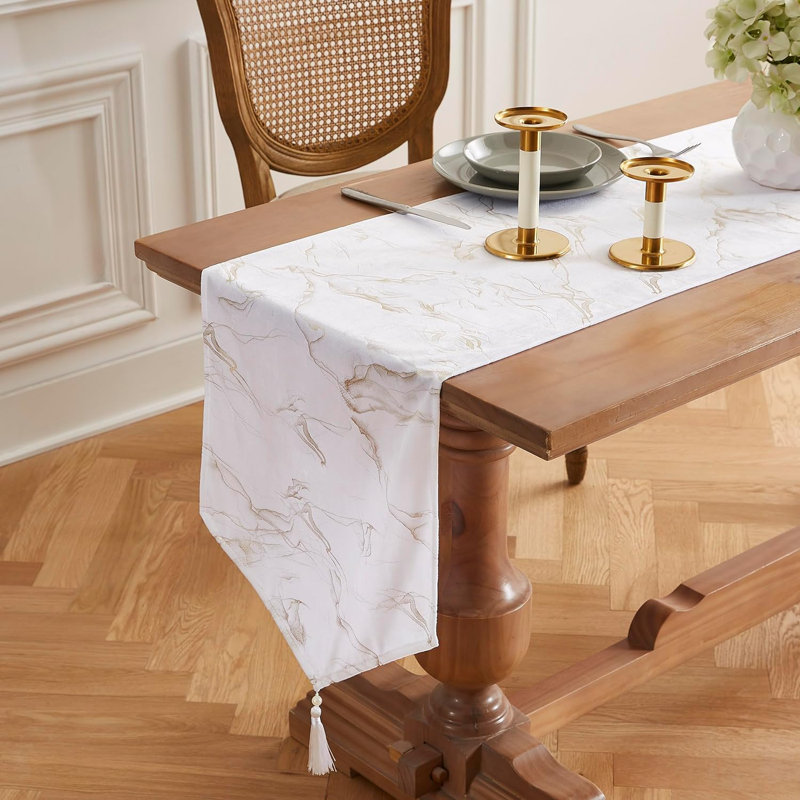 Kaxton Dining Linens, 36" Runner, White