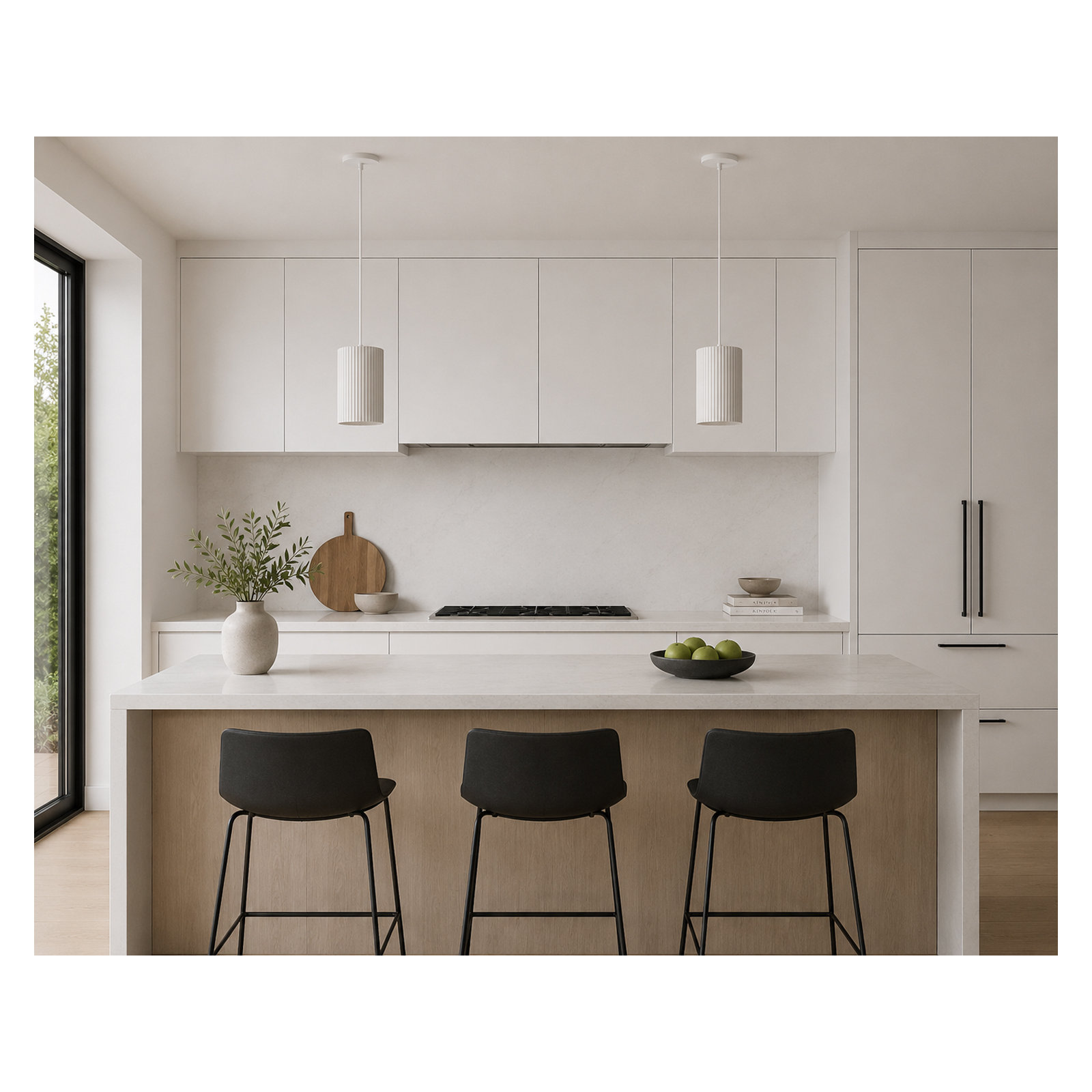 Calcott 1 - Light Cylinder Pendant, Chalk White, Chaulk White