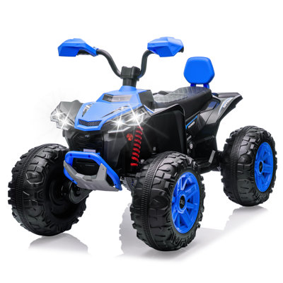 24V 2-Seater Kids Ride On ATV Car, Electric 4 Wheeler Off-Road Vehicle with Dual 550W Motors, LED Lights & Music