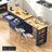 80.63" Extendable Kitchen Island With Power Outlet, 2 Storage Drawers, Open Shelves-104978498