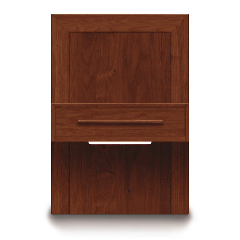 Moduluxe 24'' W Solid Wood Nightstand, Conventional, Cognac Cherry