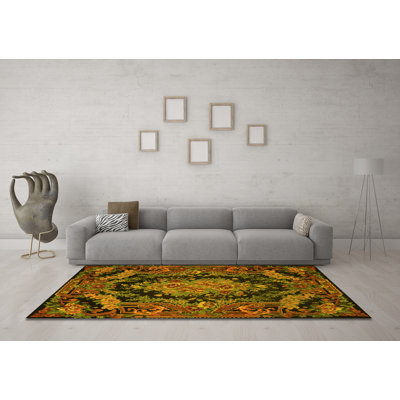 Washable Floral Indoor Rug