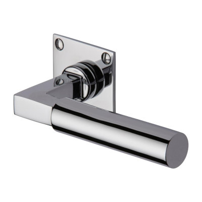 Heritage Brass Heritage Door Handle Lever Latch on Square Rose Bauhaus Design