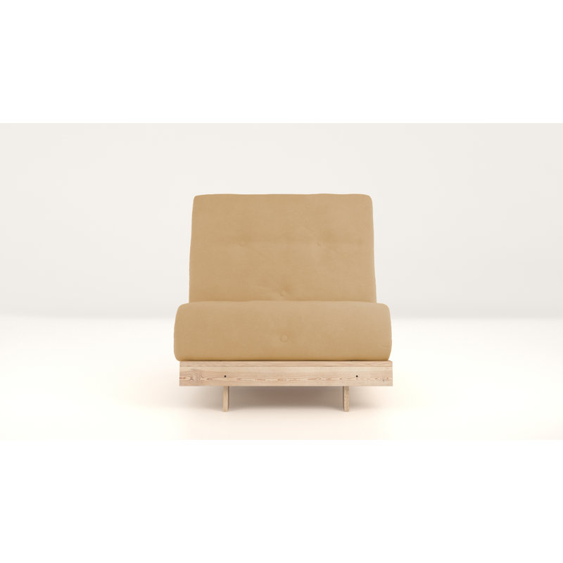 Chenango 75cm Upholstered Futon Chair, Yellow