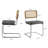 Lidda Tufted Upholstered Dining Side Chair with Cane Rattan Back-940776924