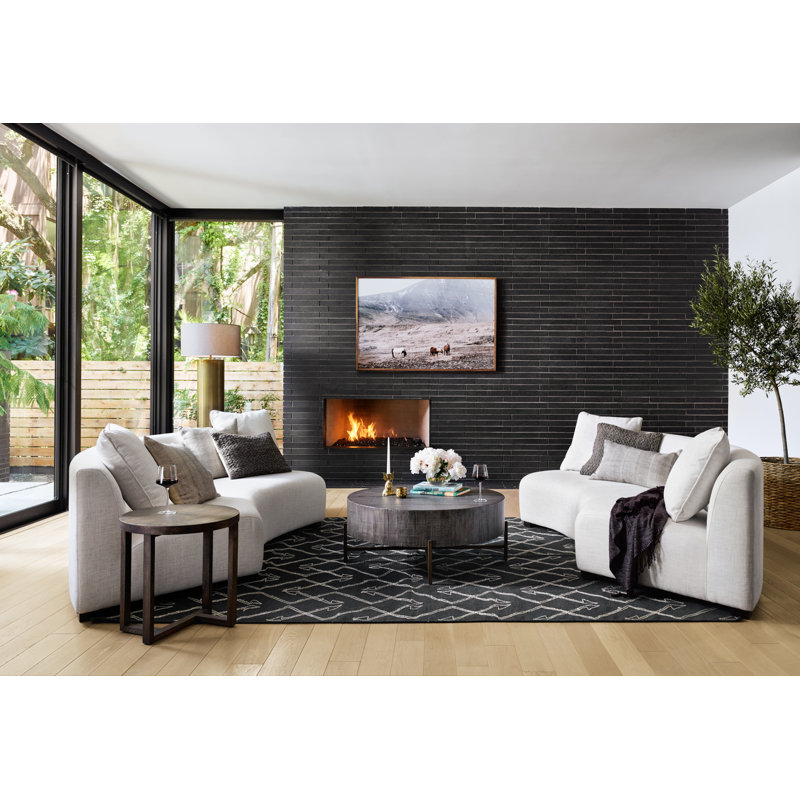 Liam Modular Sectional, Dover Crescent White Rayon / Viscose