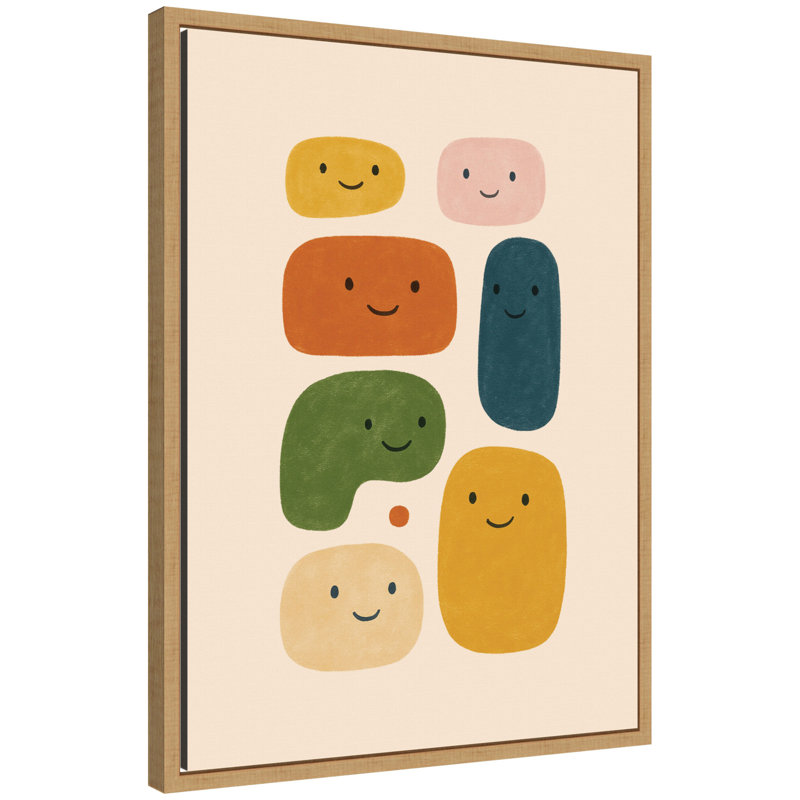 «Sourire des formes» par Laura Moss, reproduction d'art sur toile encadrée