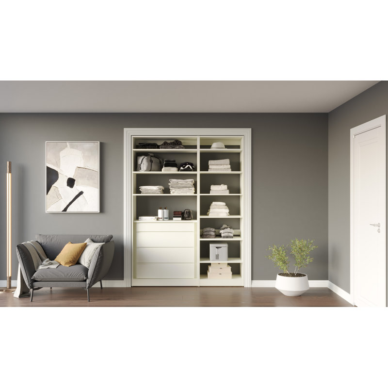 Ensembles de rangement pour garde-robe 36/24 po, Blanc, H 84 po x l 60 po x P 16 po