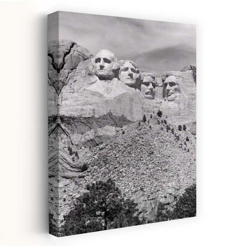 Mont Rushmore, Dakota du Sud, États-Unis, rétro, rétro, montagne, art mural, 60" H x 40" W