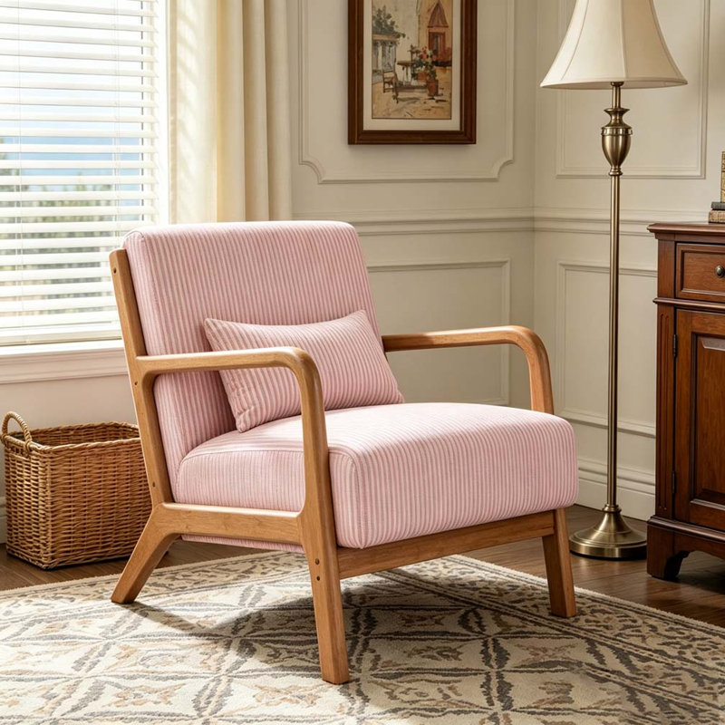Chaise longue en bois, Rose