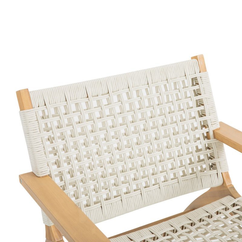 Chaise longue de patio en bois massif avec repose-pieds, Clair naturel