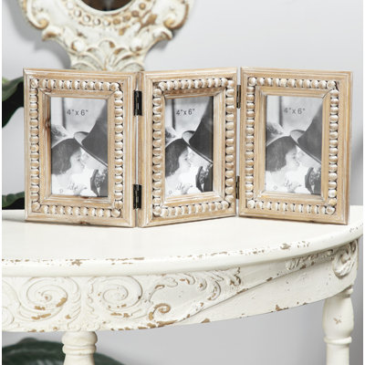 Shepshed Wood 3-Photo Folding Picture Frame
