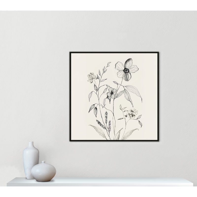 «Petal Harmony I», reproduction carrée par Asia Jensen, Espresso, H 41,5 po x l 41,5 po