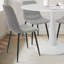 Ensemble de table de salle à manger 4 personnes Fahie avec table ronde de 35 po et 4 chaises rembourrées en tissu-98980744