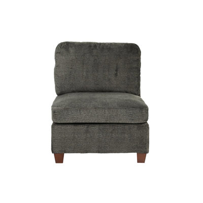 Canapé modulaire 7 pièces dans le salon, chenille grise, 3 canapés d'angle, 1 chaise sans accoudoirs, 1 canapé modulaire à dossier rembourré classique, revêtement en chenille, look moderne 3X