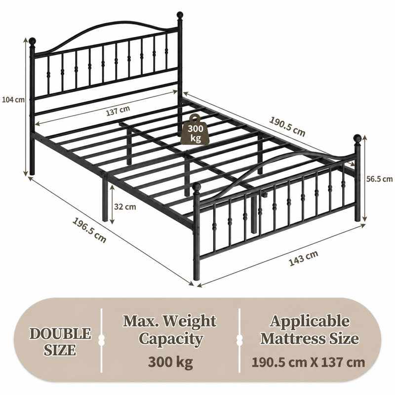 Double (4'6) Platform Bed