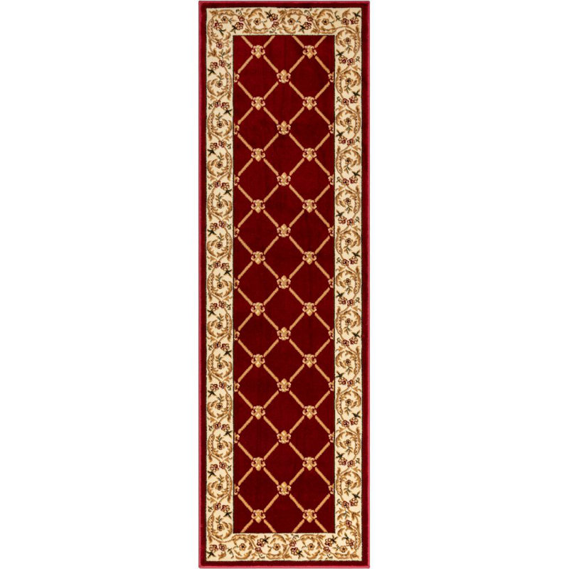Colindale Fleur De Lis Red Formal Rug