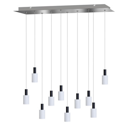 Luminaire suspendu cylindrique à 10 lumières Ahziyah