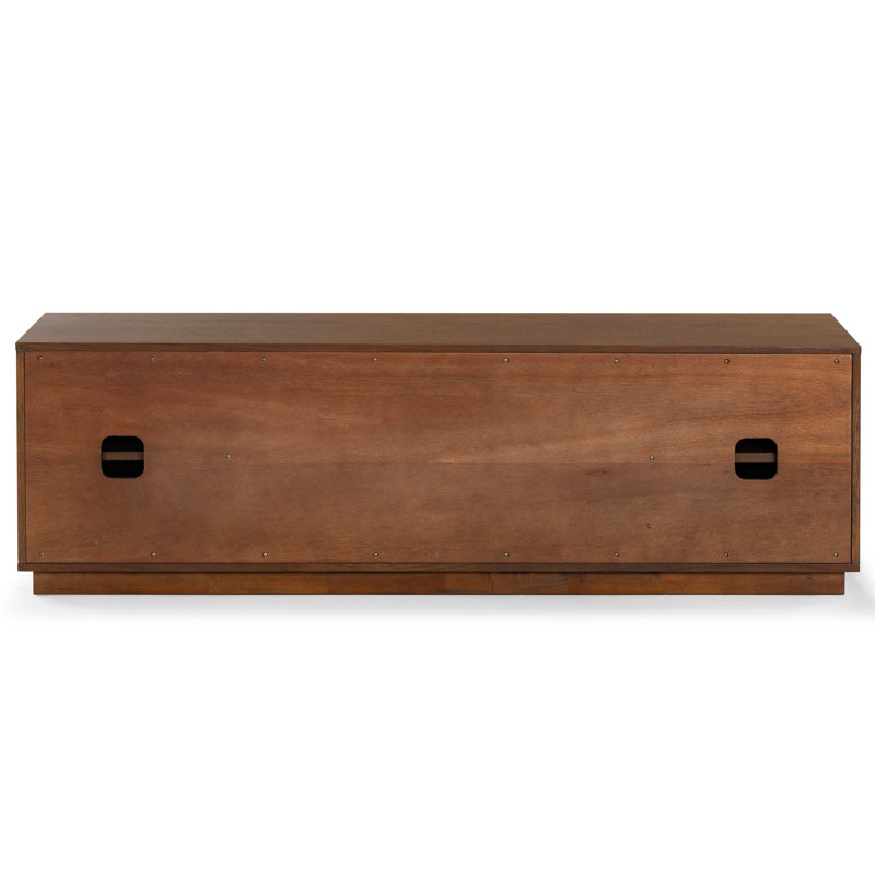 Patty 4 Door Wood Media Stand, Walnut