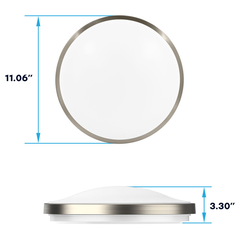 Jamer LED Flush Mount, 3.50'' H x 11.06'' W