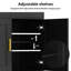 Armoire d'appoint H 35 po, armoire à café avec 2 tiroirs et tablette réglable-1829353154