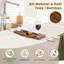 Plateau de salle de bain extensible en teck, noyer clair