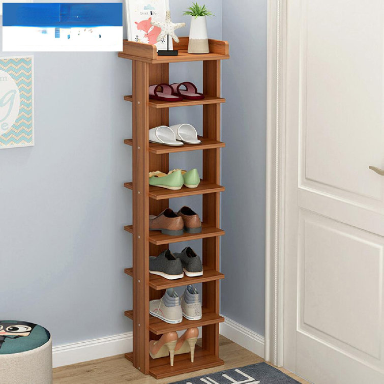 4 Tier Walnut Wooden Shoe Rack