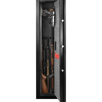 Steel Biometric Safe - 5.51 Cubic Ft, Silent And Secure Ft Tall Ammo Bunker Keeps Protected