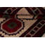 Tapis unique en laine noué à la main beige et rouge nouvel âge de 3 pi 5 po x 6 pi 4 po Wattsville