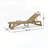 Durable Acacia Wood Chaise Lounges With Exotic Look And Iron Accents, Perfect For Outdoor Relaxation And Style-74918965