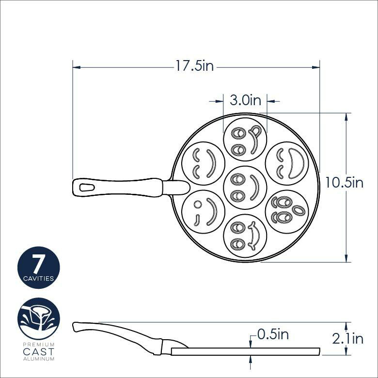 Nordic Ware Smiley Face Pancake Non-Stick Griddle Pan