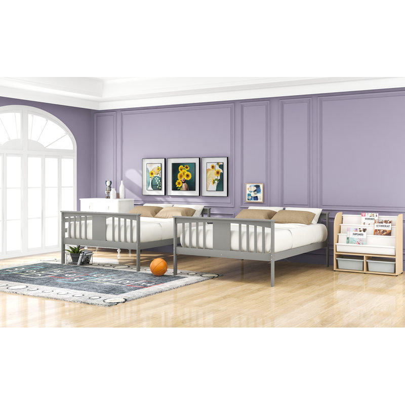 Debraha Kids Full Over Full Bunk Bed, Gray