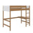 Twin Size Loft Bed With Desk, Boucle Upholstered Headboard And Footboard With Ladder