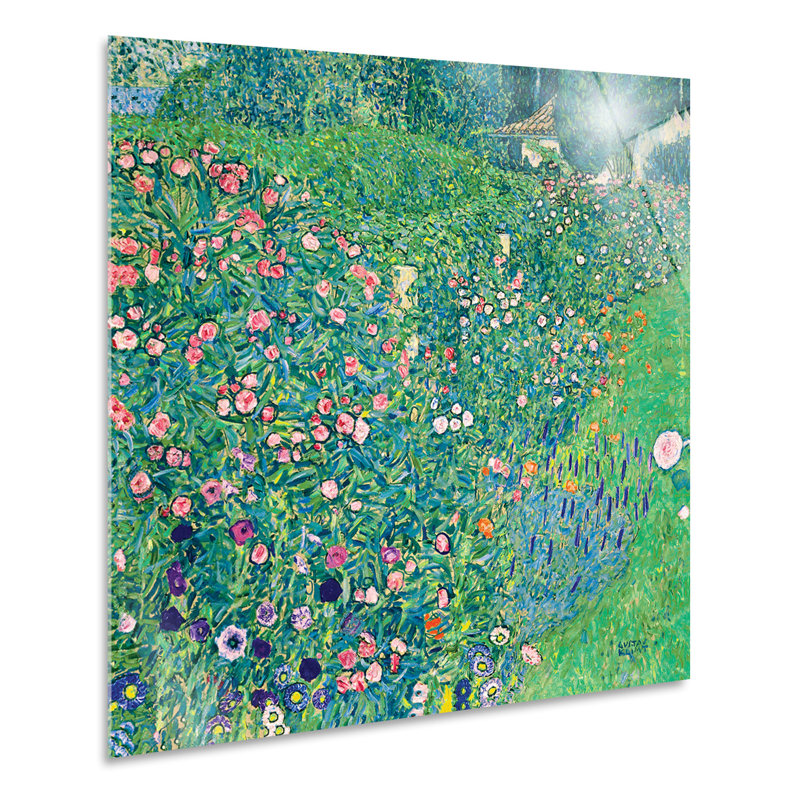 Italian Garden by Gustav Klimt - No Frame Painting on Plastic / Acrylic, 65cm H x 65cm W