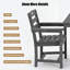 Ensemble repas d'extérieur avec table carrée et 2 fauteuils