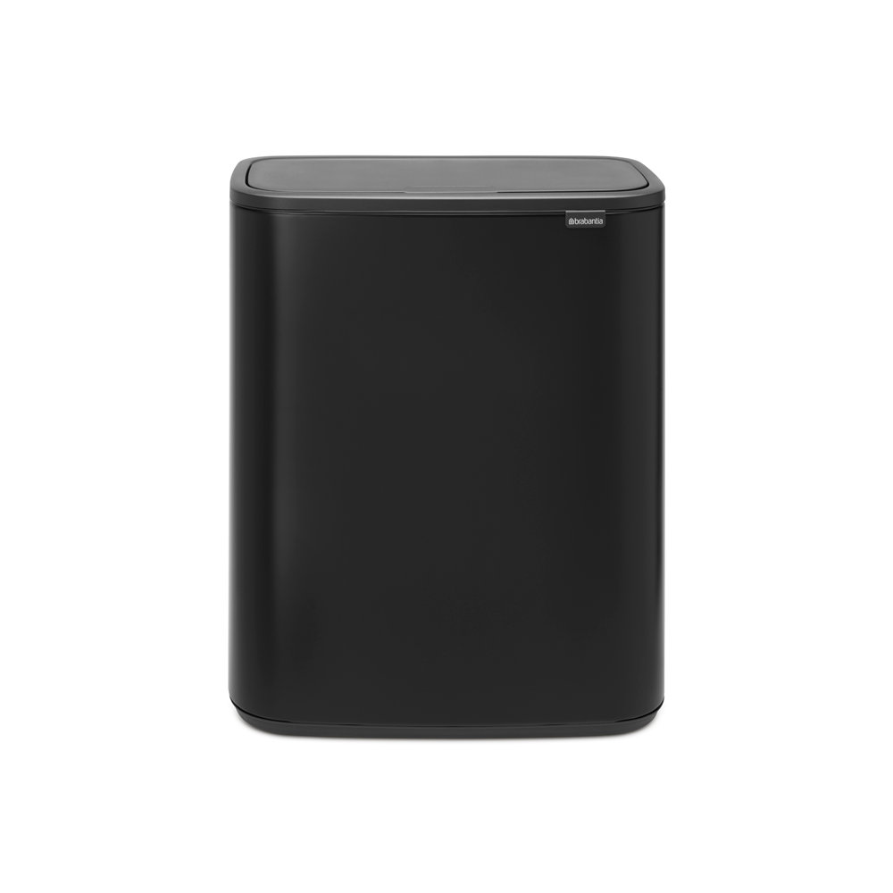 Brabantia Bo 16gal Touch Top Trash Can, Matte Black