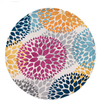 Rearick Floral Pink/Blue/Teal Area Rug