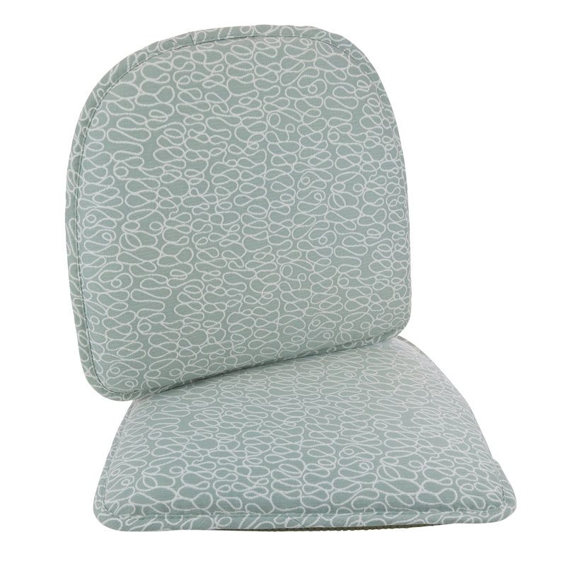 Outdoor 2'' Dining Chair Seat Cushion, Scribble Spa